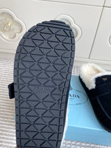 p315 Prada Fall/Winter Lambswool Mule Slippers | New Women's Boken Style