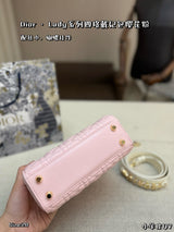 Dior Lady Classic Four-Grid Bag - Cherry Blossom Pink