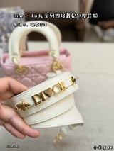 Dior Lady Classic Four-Grid Bag - Cherry Blossom Pink