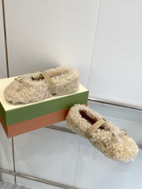 Marni SS26 Autumn/Winter New Style Furry Shoes