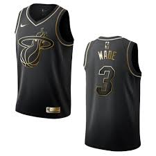 Miami heat 3 wade black  jersey
