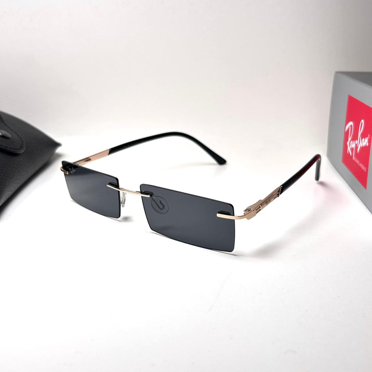 Ray Ban Classic Rectangle Small – Golden Black