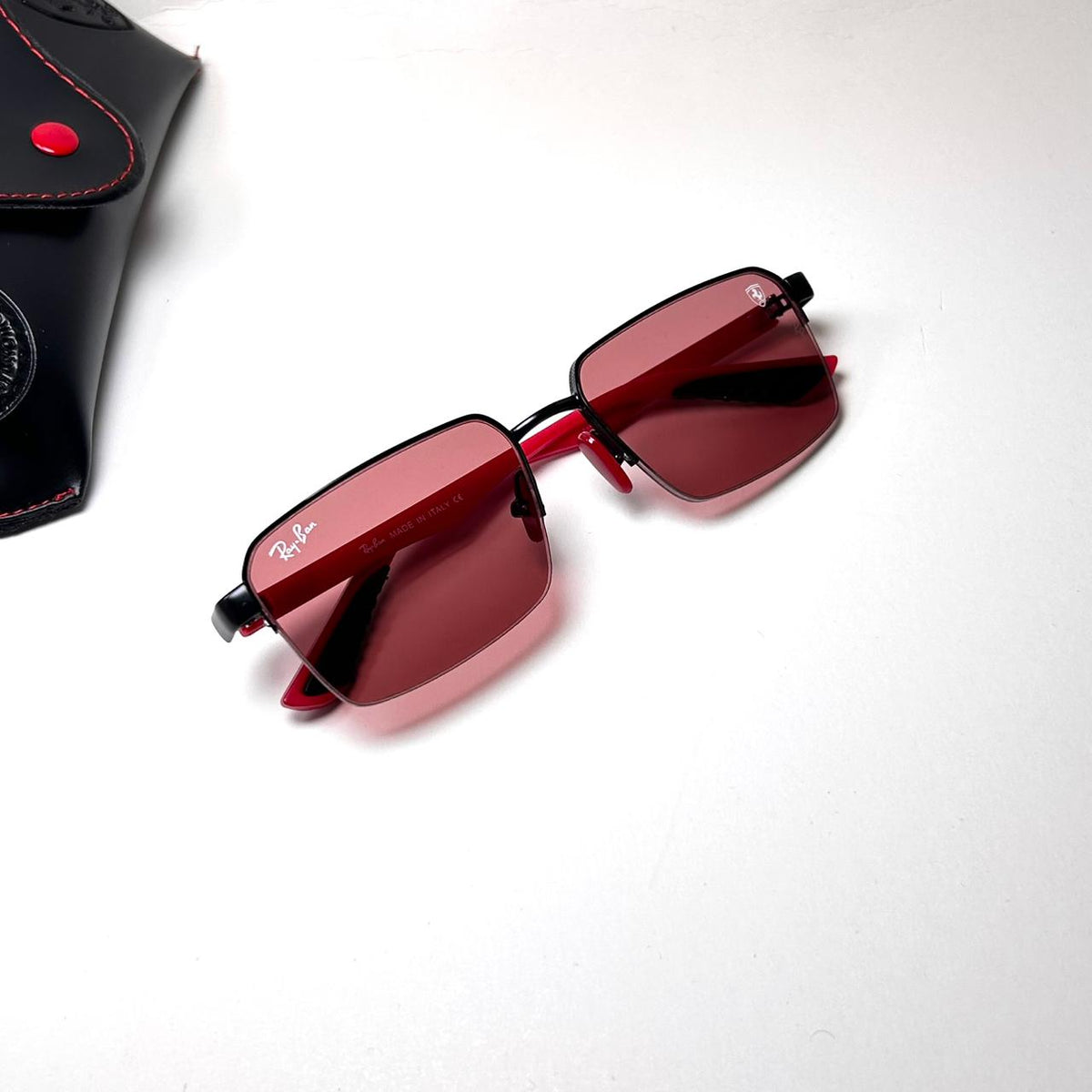 Ray Ban Ferrari Rectangular RB0307 - Red