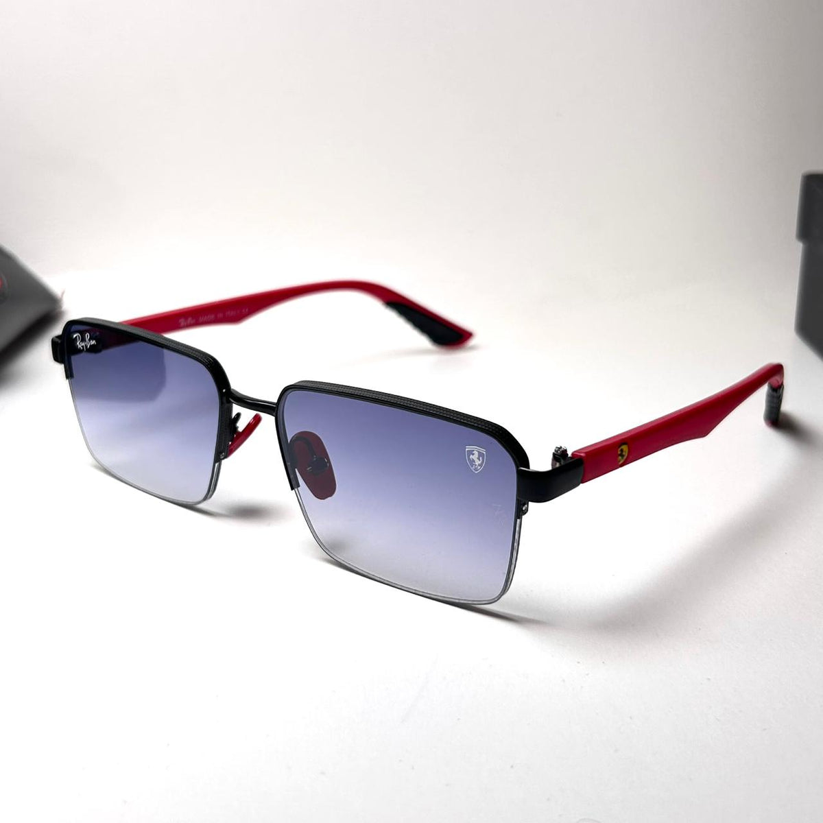 Ray Ban Ferrari Rectangular RB0307 - Red Blue Gradient