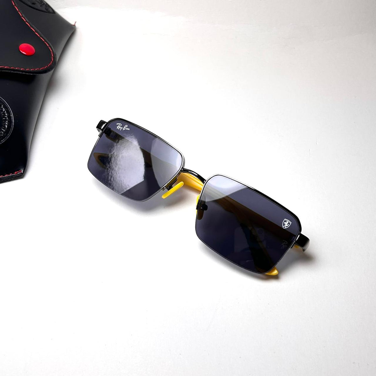 Ray Ban Ferrari Rectangular RB0307 - Yellow Black
