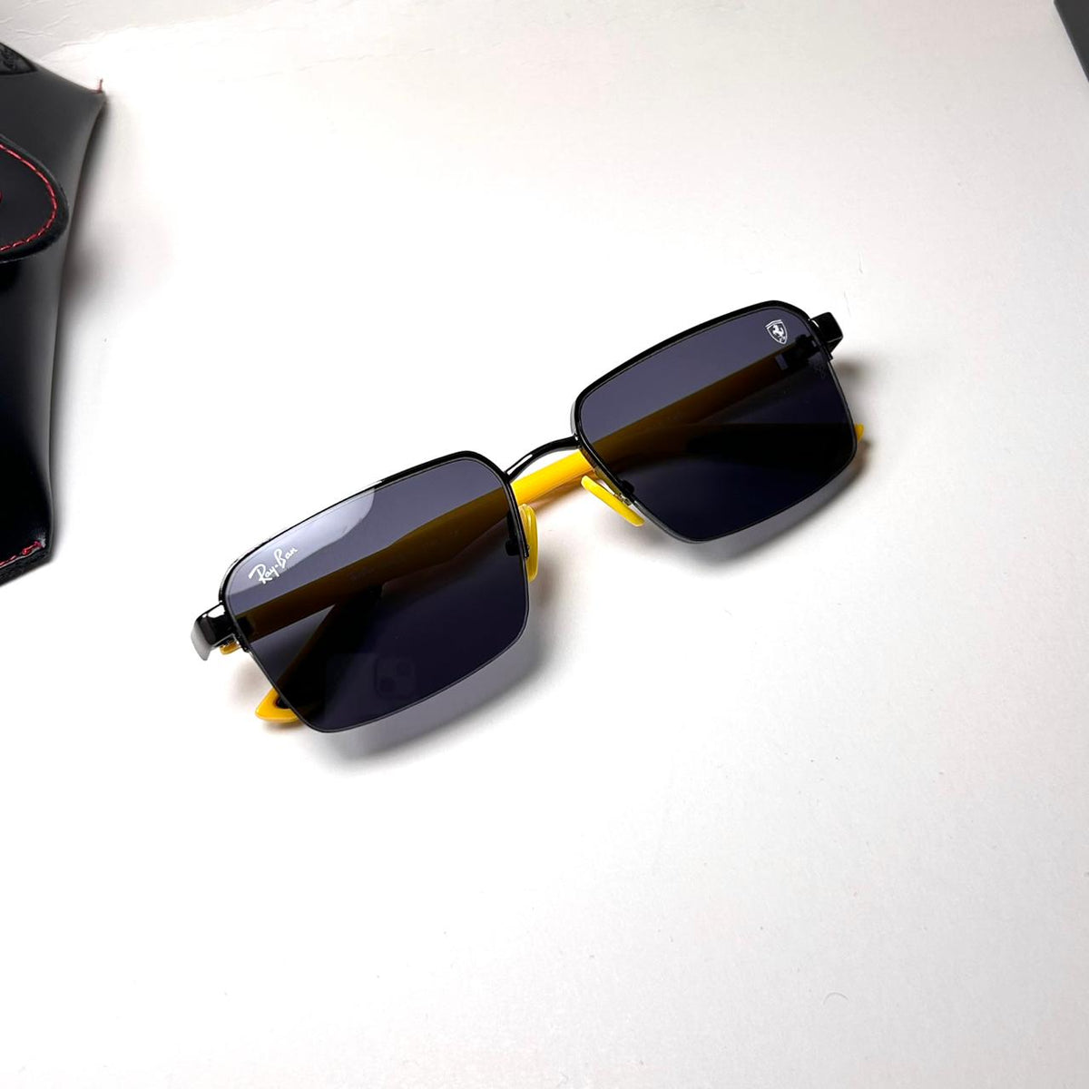Ray Ban Ferrari Rectangular RB0307 - Yellow Black