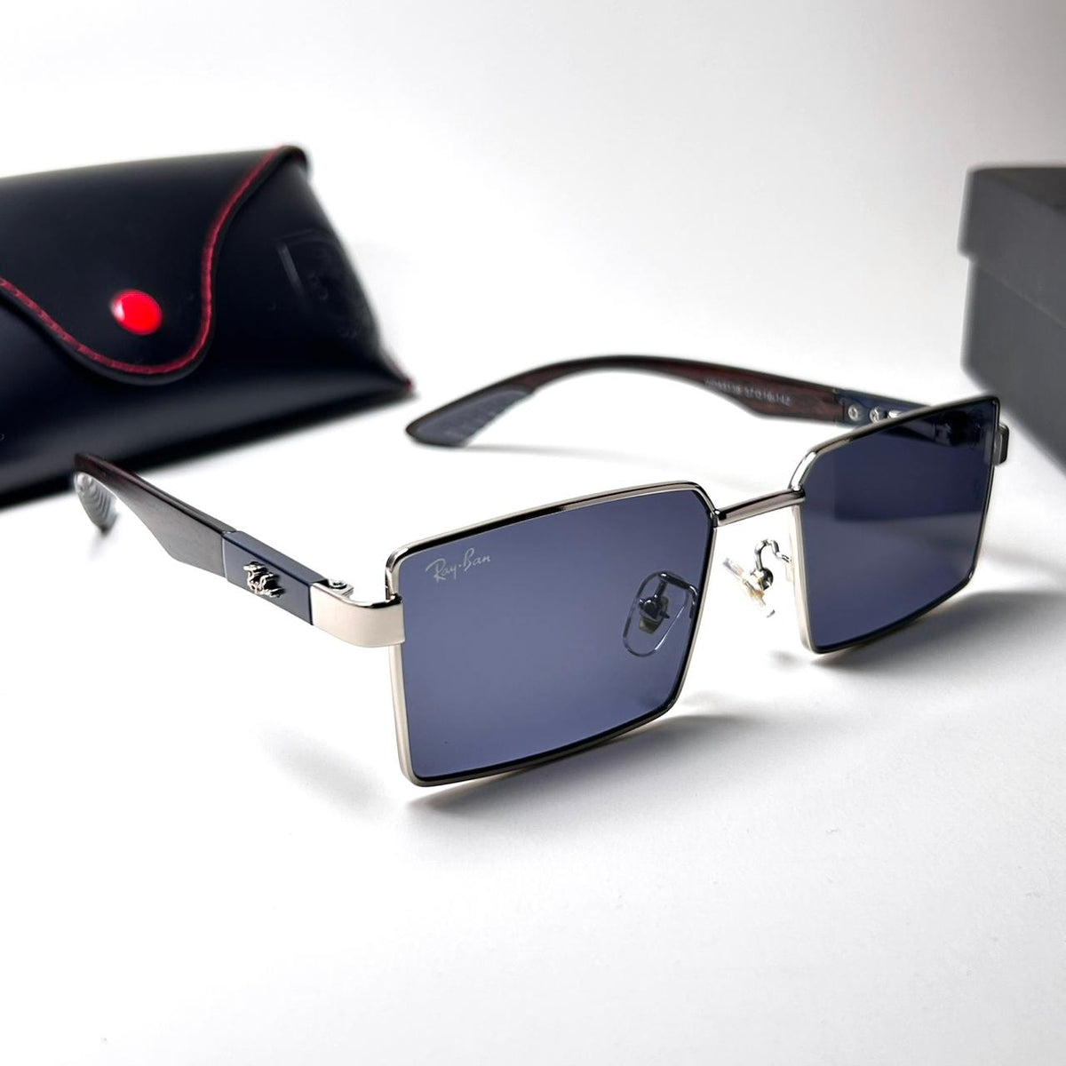 Ray Ban Ferrari Wooden Rectangular - Black