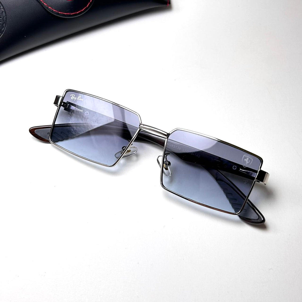 Ray Ban Ferrari Wooden Rectangular – Blue
