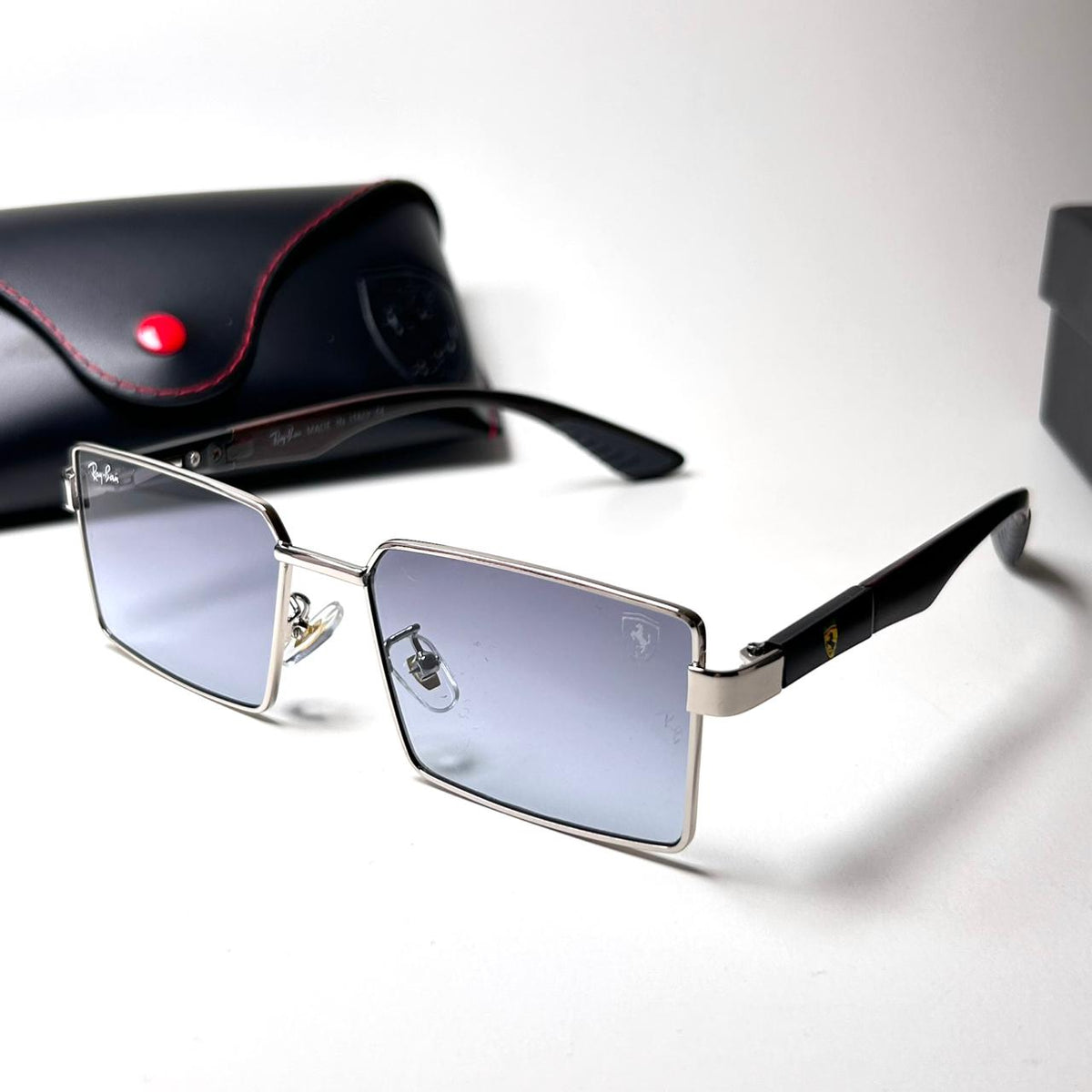 Ray Ban Ferrari Wooden Rectangular – Blue