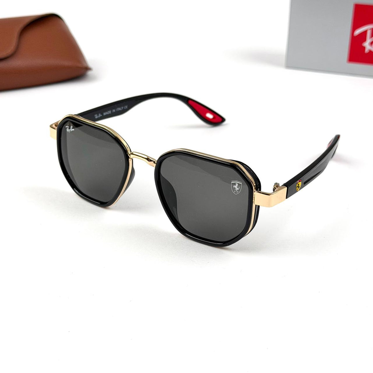 Ray Ban Geometric Scuderia Ferrari b - Golden Black