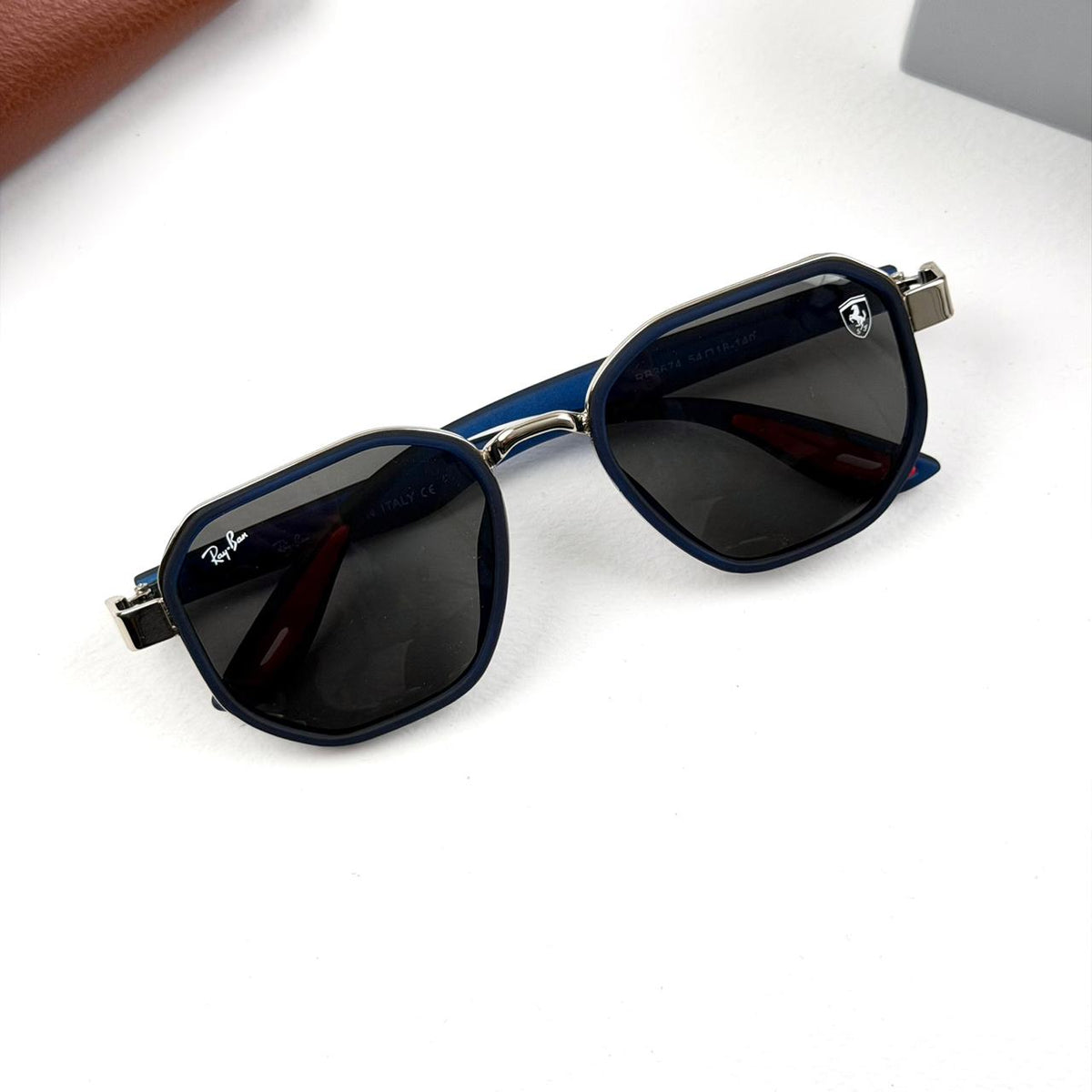 Ray Ban Geometric Scuderia Ferrari b - Silver Navy