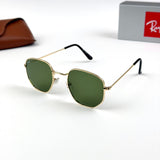 Ray Ban Hexagonal Classic b – Gold Green