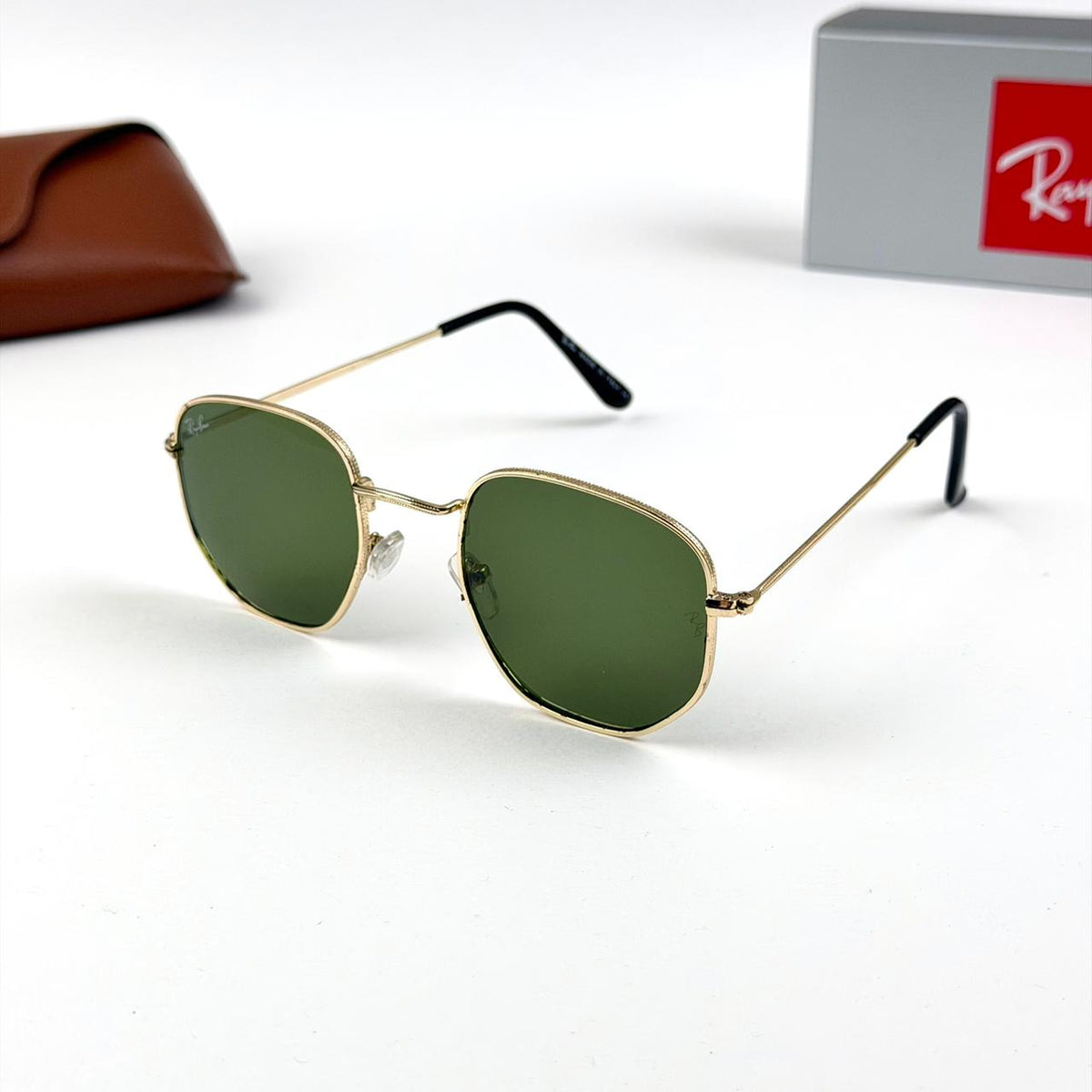 Ray Ban Hexagonal Classic b – Gold Green