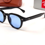 Ray Ban RB2180 Round – Black Blue Mirror