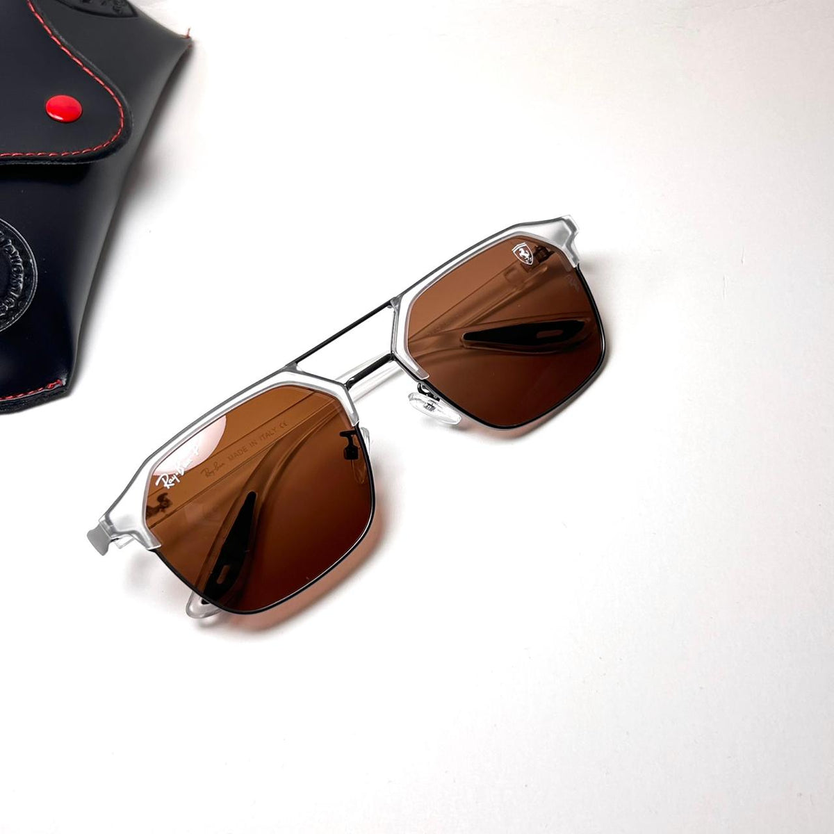 Ray Ban Scuderia Ferrari Squarish RB8329 - Crystal Brown
