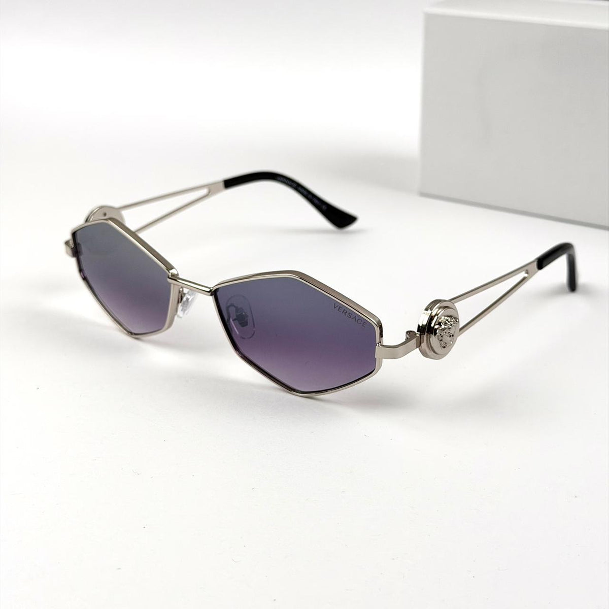 Versace Medusa Geometric T091 - Silver Purple Gradient